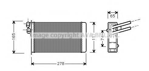 Теплообмінник, опалення салону AVA QUALITY COOLING AI6097