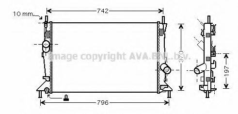 Радіатор, охолодження двигуна AVA QUALITY COOLING FDA2369