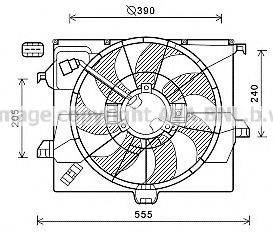 AVA QUALITY COOLING HY7542 Вентилятор, охолодження двигуна