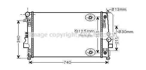 Радіатор, охолодження двигуна AVA QUALITY COOLING MSA2460