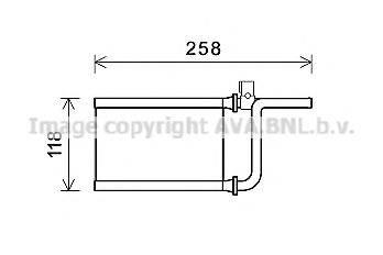 Теплообмінник, опалення салону AVA QUALITY COOLING MTA6254