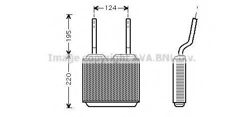 Теплообмінник, опалення салону AVA QUALITY COOLING OL6132