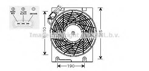 Вентилятор, охолодження двигуна AVA QUALITY COOLING OL7508