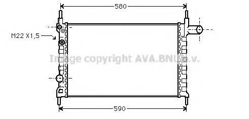 Радіатор, охолодження двигуна AVA QUALITY COOLING OLA2150