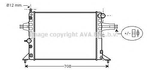 Радіатор, охолодження двигуна AVA QUALITY COOLING OLA2256