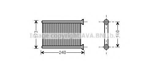 Теплообмінник, опалення салону AVA QUALITY COOLING RT6569