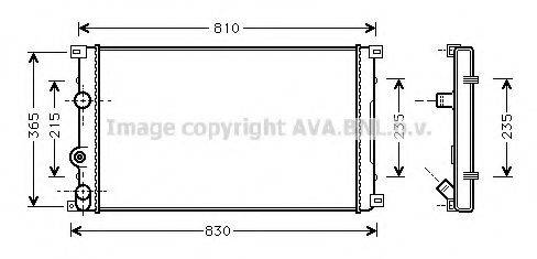 Радіатор, охолодження двигуна AVA QUALITY COOLING RTA2276