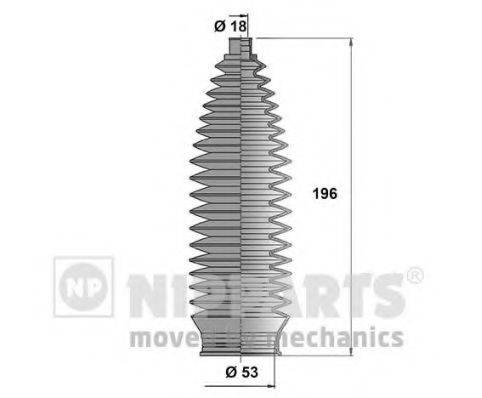 Пильовик кермової рейки NIPPARTS N2845007