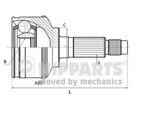 NIPPARTS J2820901 Шарнірний комплект, приводний вал