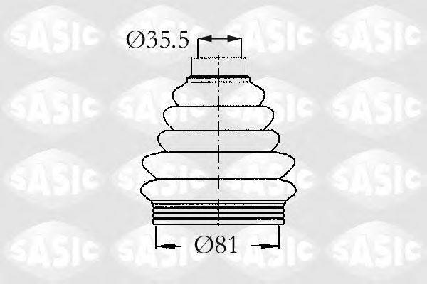 Комплект пильовика приводного вала SASIC 2933203