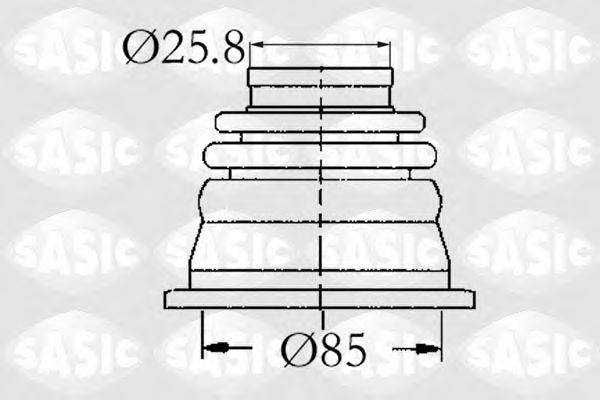 Комплект пильовика приводного вала SASIC 4003408