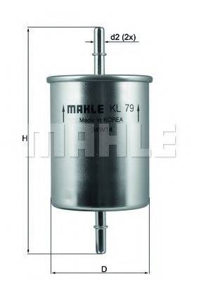 Фільтр палива MAHLE ORIGINAL KL 79