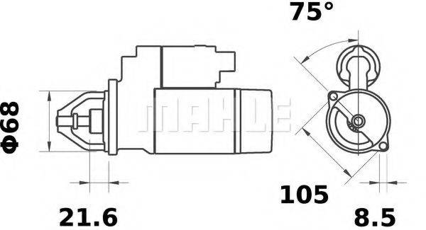 MAHLE ORIGINAL MS409 Стартер