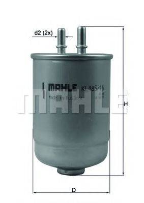 Фільтр палива MAHLE ORIGINAL KL 485/16D