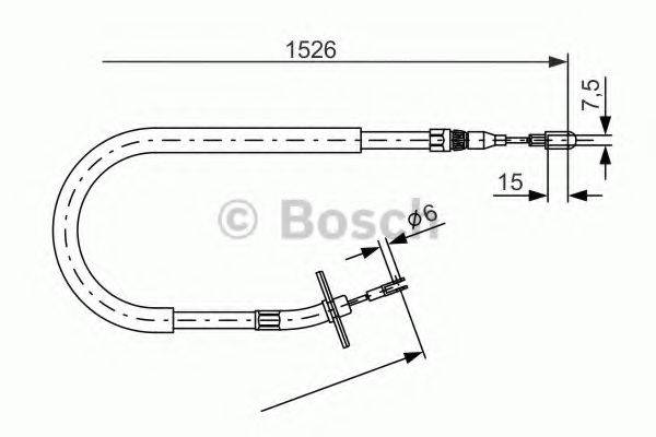 Трос ручного гальма BOSCH 1 987 477 859