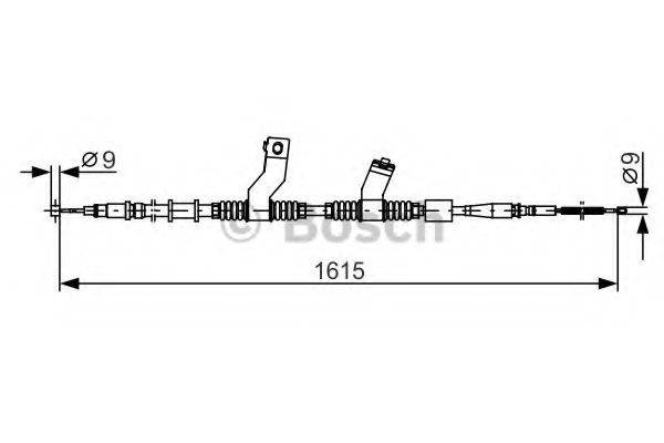 Трос стоянкової гальмівної системи BOSCH 1 987 482 353