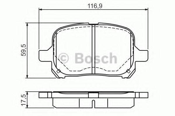 Комплект гальмівних колодок  - дискові BOSCH 0 986 424 639