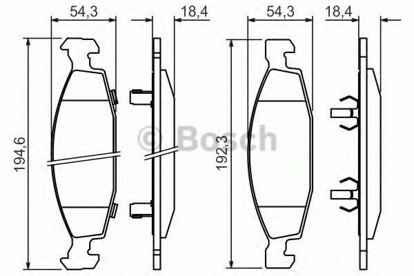 Комплект гальмівних колодок з 4 шт. дисків BOSCH 0 986 424 666