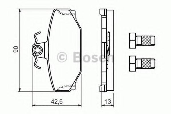 Комплект гальмівних колодок з 4 шт. дисків BOSCH 0 986 460 995