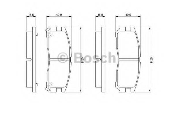 Комплект гальмівних колодок  - дискові BOSCH 0 986 461 145