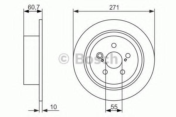 Диск гальмівний BOSCH 0 986 479 613