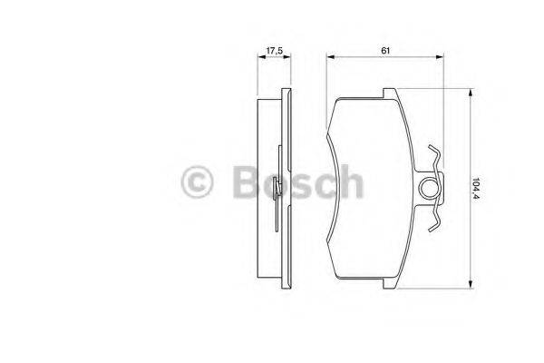 Комплект гальмівних колодок  - дискові BOSCH 0 986 491 700