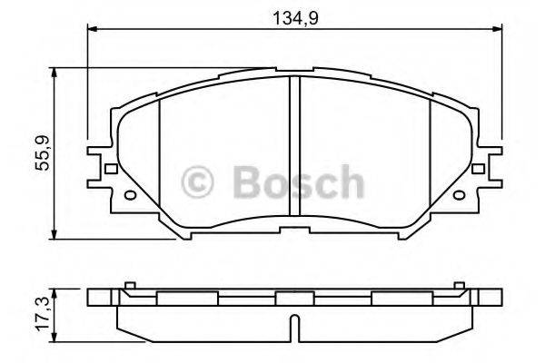 Комплект гальмівних колодок  - дискові BOSCH 0 986 494 240