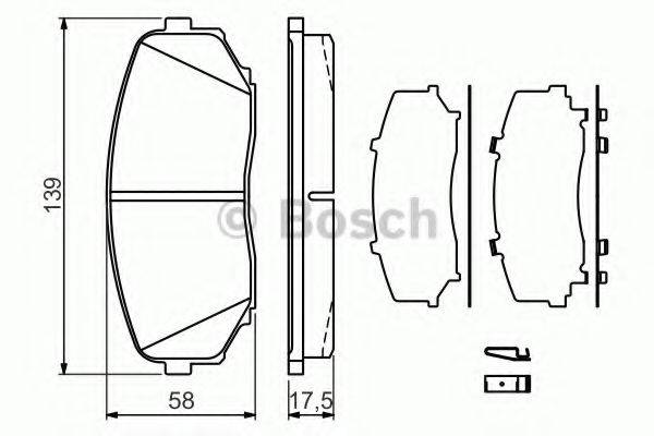 Комплект гальмівних колодок  - дискові BOSCH 0 986 494 375