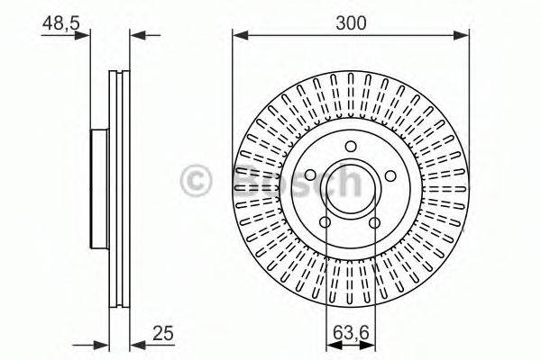 Диск гальмівний BOSCH 0 986 479 956