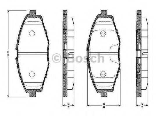 BOSCH 0986TB2342 Комплект гальмівних колодок, дискове гальмо