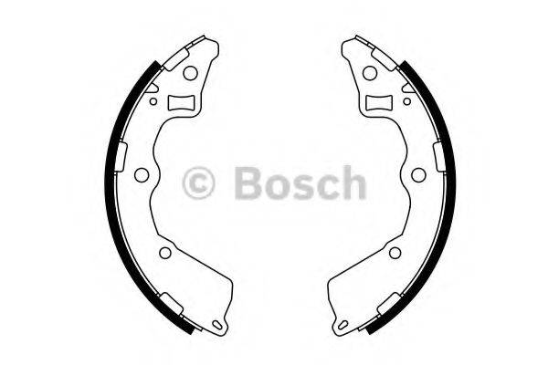 Колодки гальмівні барабанні (комплект 4 шт) BOSCH 0 986 487 757