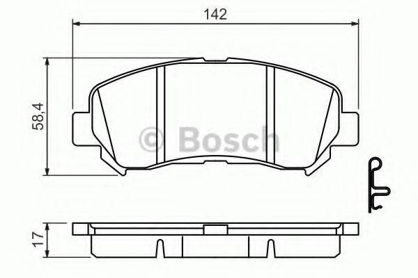 Комплект дискових гальмівних колодок BOSCH 0 986 494 501