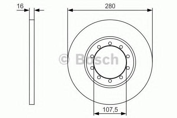 Диск гальмівний BOSCH 0 986 479 R92