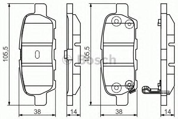 Комплект гальмівних колодок  - дискові BOSCH 0 986 495 089