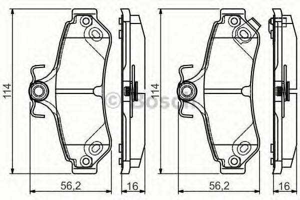 Колодки гальмівні дискові BOSCH 0 986 495 173