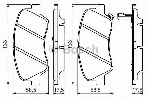 Комплект гальмівних колодок  - дискові BOSCH 0 986 494 563