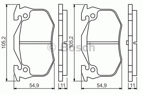 Колодки гальмівні дискові BOSCH 0 986 495 236