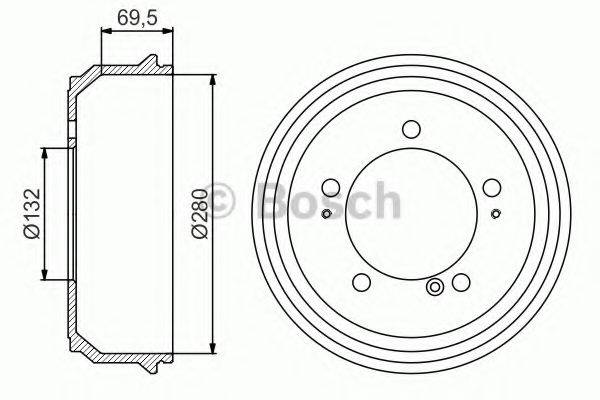 Барабан гальмівний BOSCH 0 986 477 169