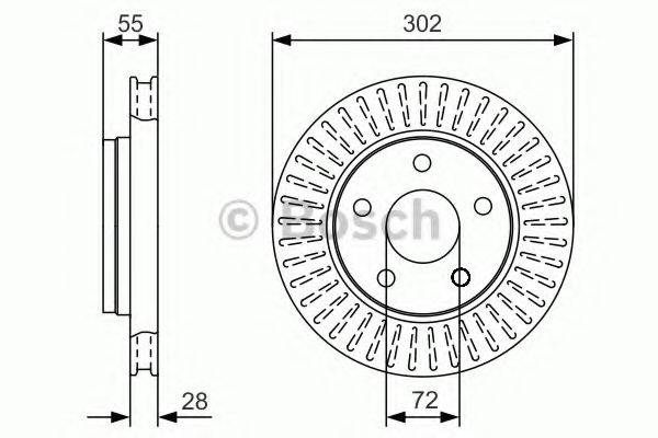 Диск гальмівний BOSCH 0 986 479 C38