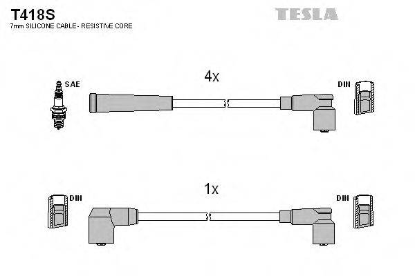 Дроти високовольтні 21213 1.7 (силікон) Tesla TESLA T418S