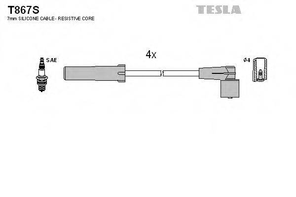 Дроти високовольтні 21214 1.7 (силікон) Tesla TESLA T867S