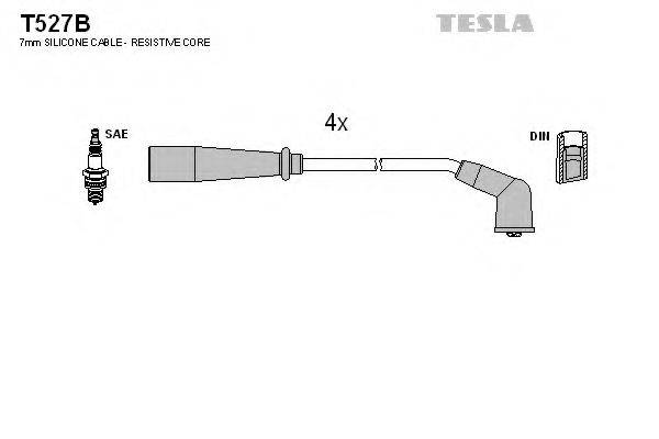 Комплект дротів запалення TESLA T527B