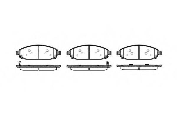 Колодки гальмівні диск. перед. (вир-во Remsa) Jeep Grand Cherokee 05>10 (P10733.02) WOKING WOKING P10733.02