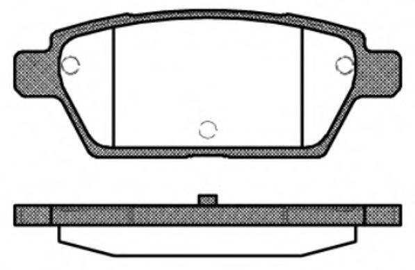 Колодки гальмівні диск. задн. (вир-во Remsa) Mazda 6 I (P10953.10) WOKING WOKING P10953.10