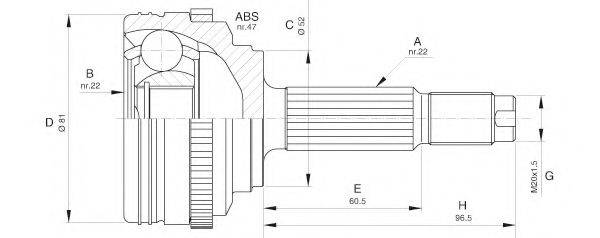 OPEN PARTS CVJ561710 Шарнірний комплект, приводний вал