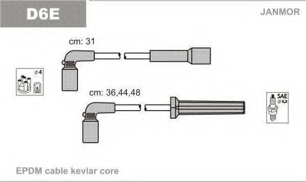 JANMOR D6E Комплект дротів запалення