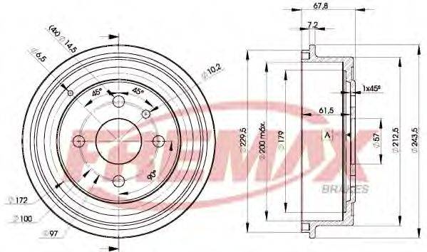 FREMAX BD8958 Гальмівний барабан