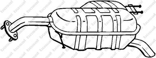 Глушник, алюм. сталь, задн. частина KIA RIO 1.4i (0605-0911) HTB (169-041) BOSAL BOSAL 169-041