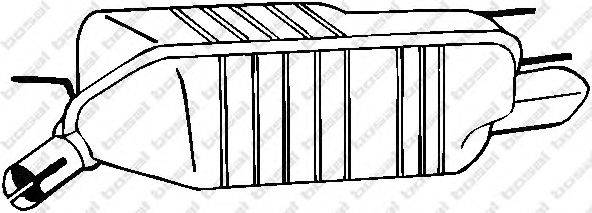 Глушник, алюм. сталь, задн. частина OPEL CALIBRA 2.0i (0094 - 0797) (185-403) BOSAL BOSAL 185-403