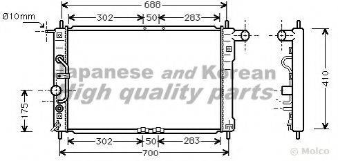 ASHUKI J21101 Радіатор, охолодження двигуна